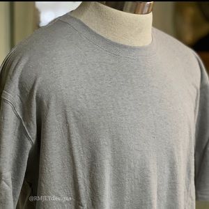 *NEW* Large Gray Organic Hemp and Organic Cotton Tee Shirt Unisex T-shirt